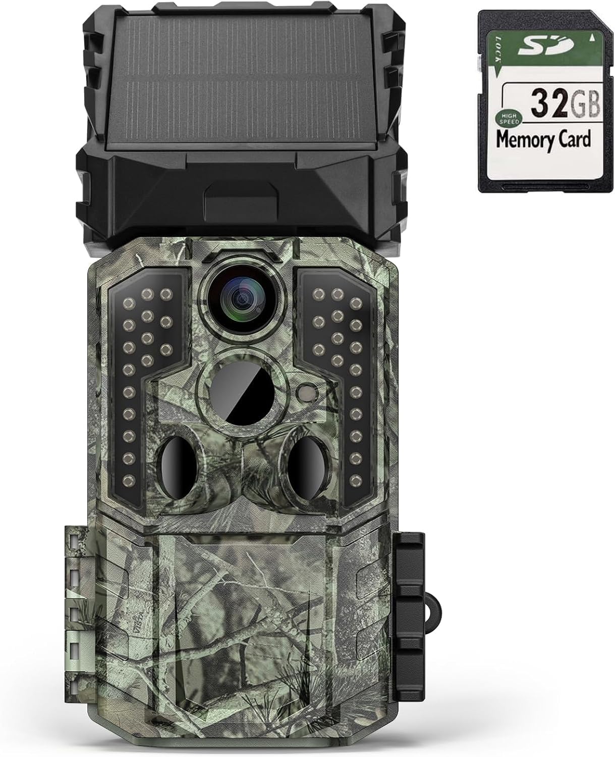 LEEDEER Solar Trail Camera: 4K 30MP Wildlife Monitoring