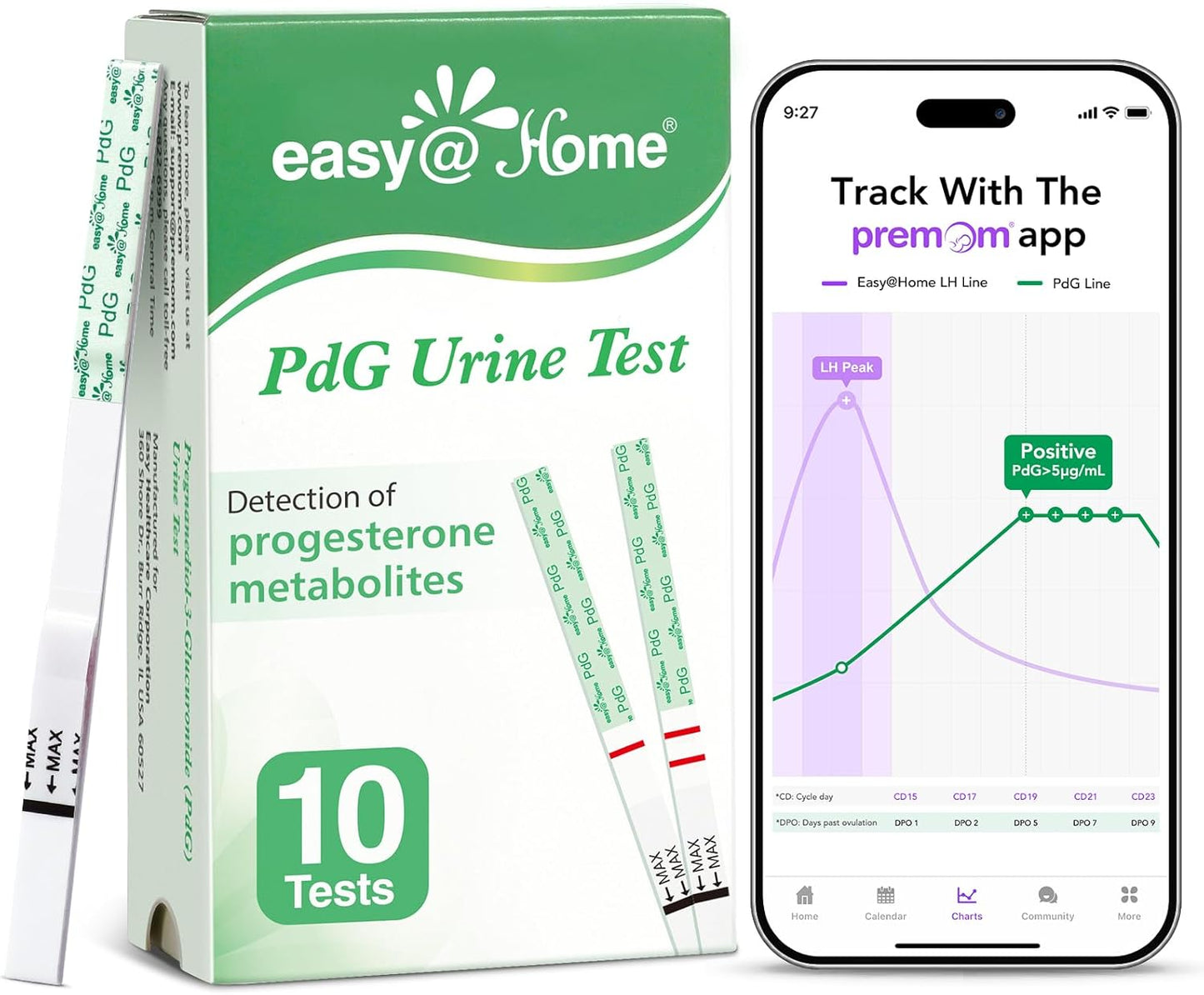 Easy@Home PdG Test Strips for Tracking Ovulation Insights