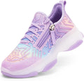 Kids Girls Sneakers Zipper Casual Shoes Jelly Sole - Cute & Breathable