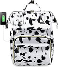 Laptop Backpack for Women 15.6 in Cow Spots - Organized Travel Bag