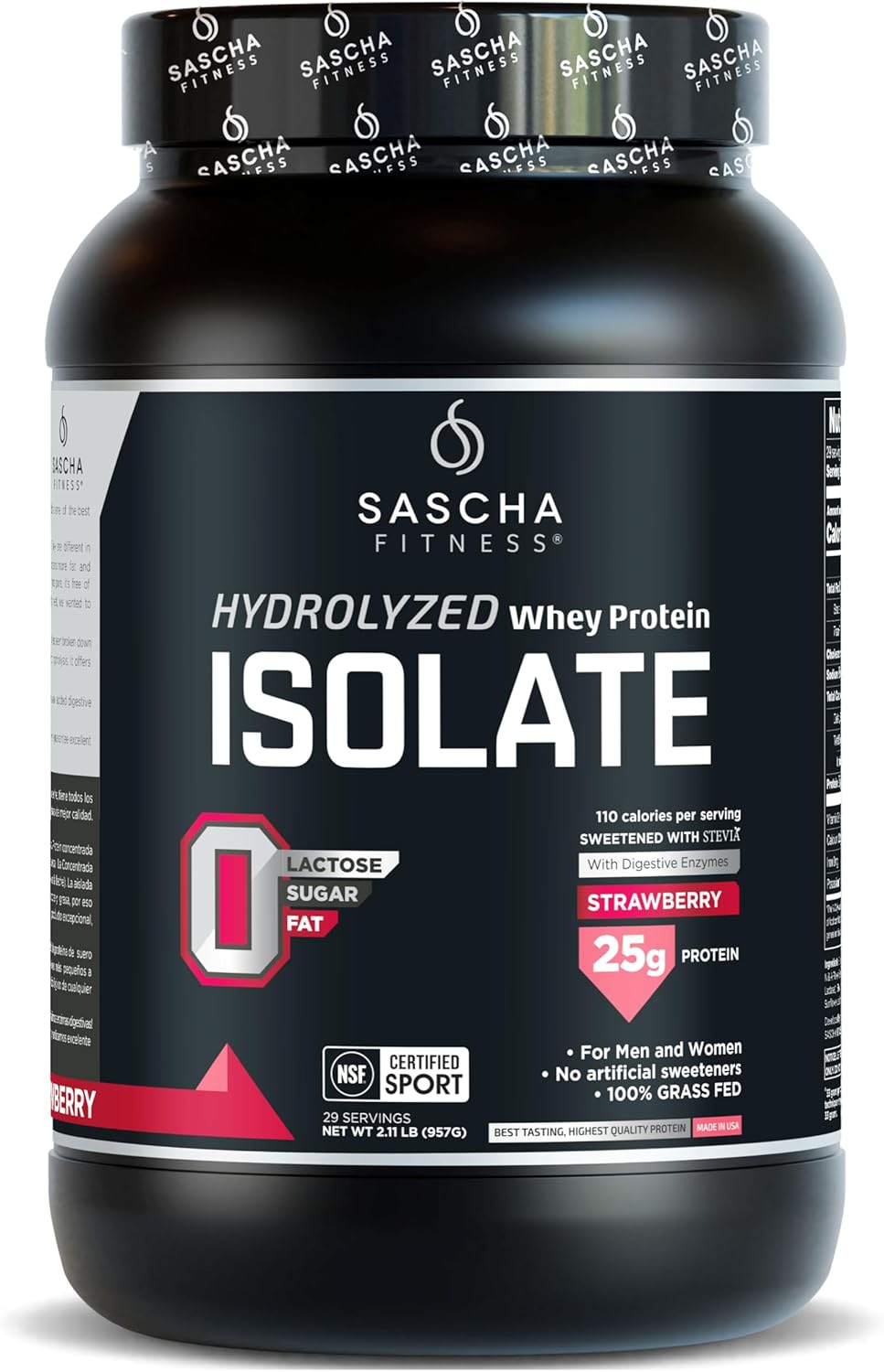 SASCHA FITNESS Hydrolyzed Whey Protein Isolate for Muscle Growth