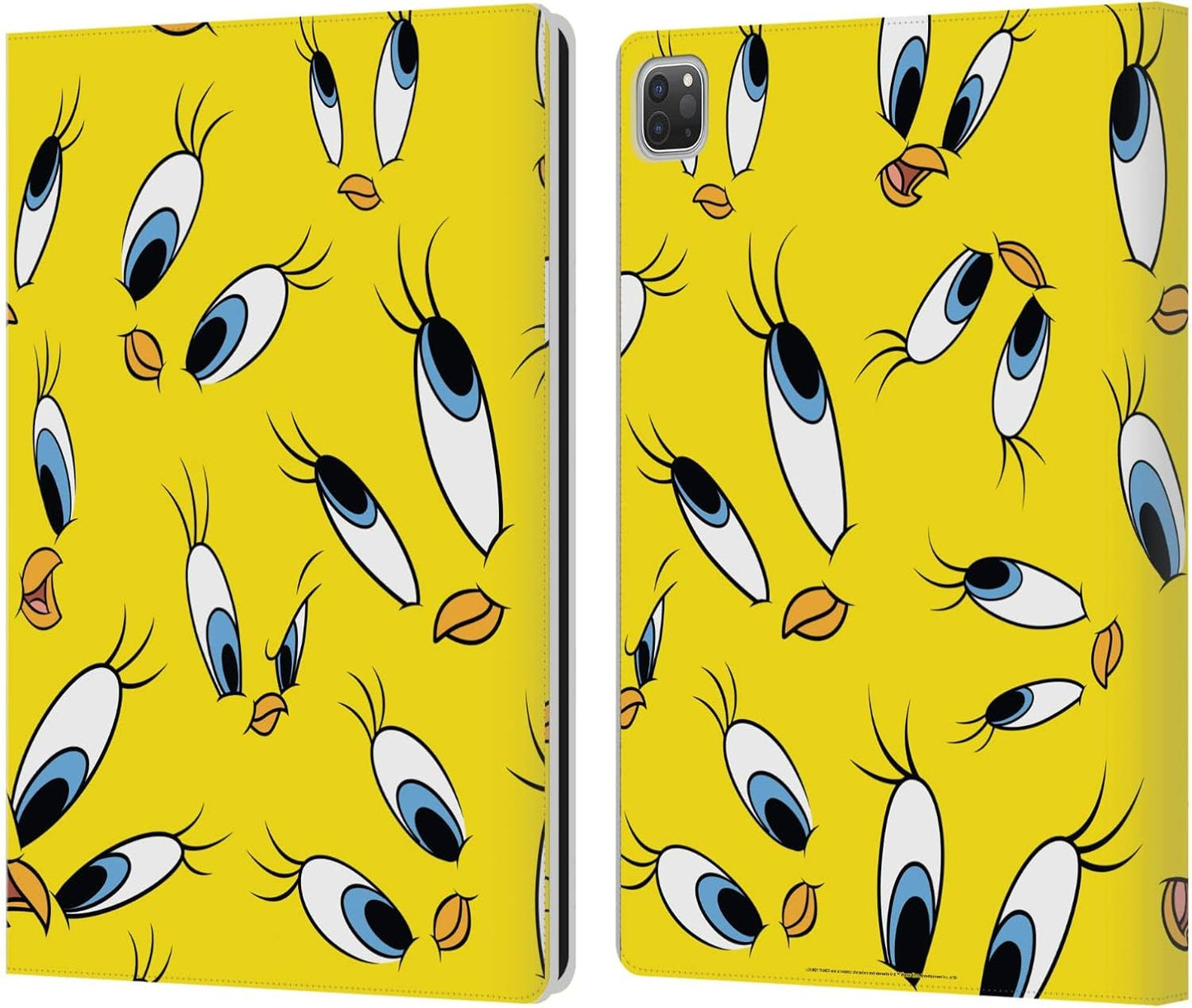 Looney Tunes Tweety Patterns Leather Wallet Case for iPad Pro