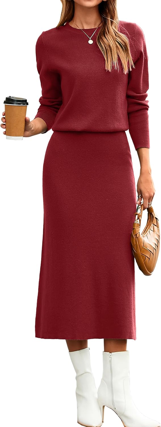 Glamaker Womens 2 Piece Skirt Set for Fall and Winter