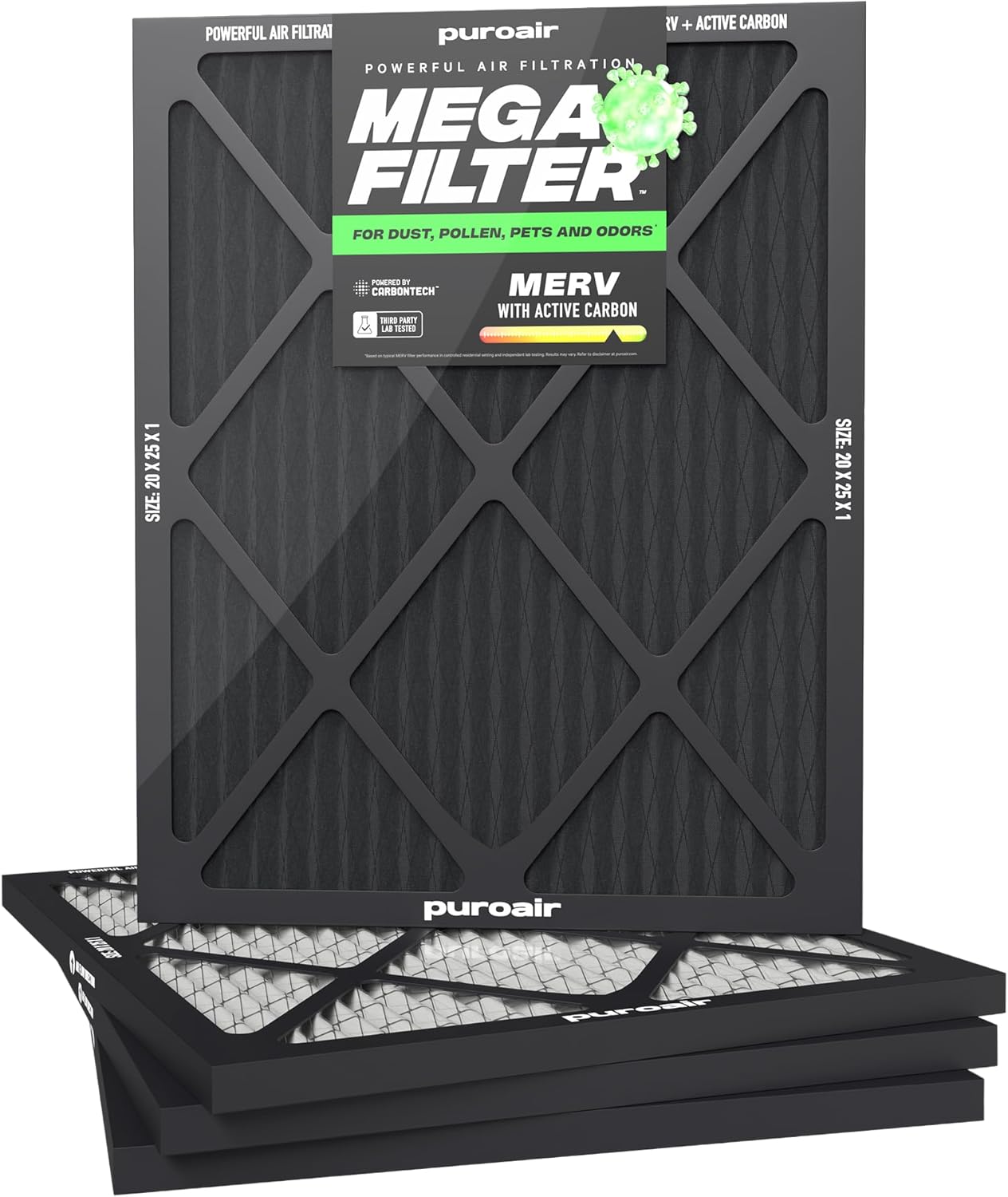 PuroAir Mega Filter 20x25x1 MERV 13 for Cleaner Air Quality