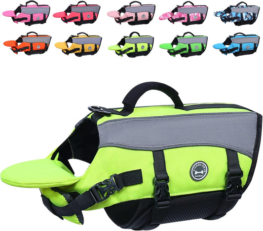 VIVAGLORY Front Float Dog Life Vest for Safe Swimming Adventures
