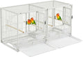 Combo Stacker Center Divided Breeding Bird Cage - Double Rolling