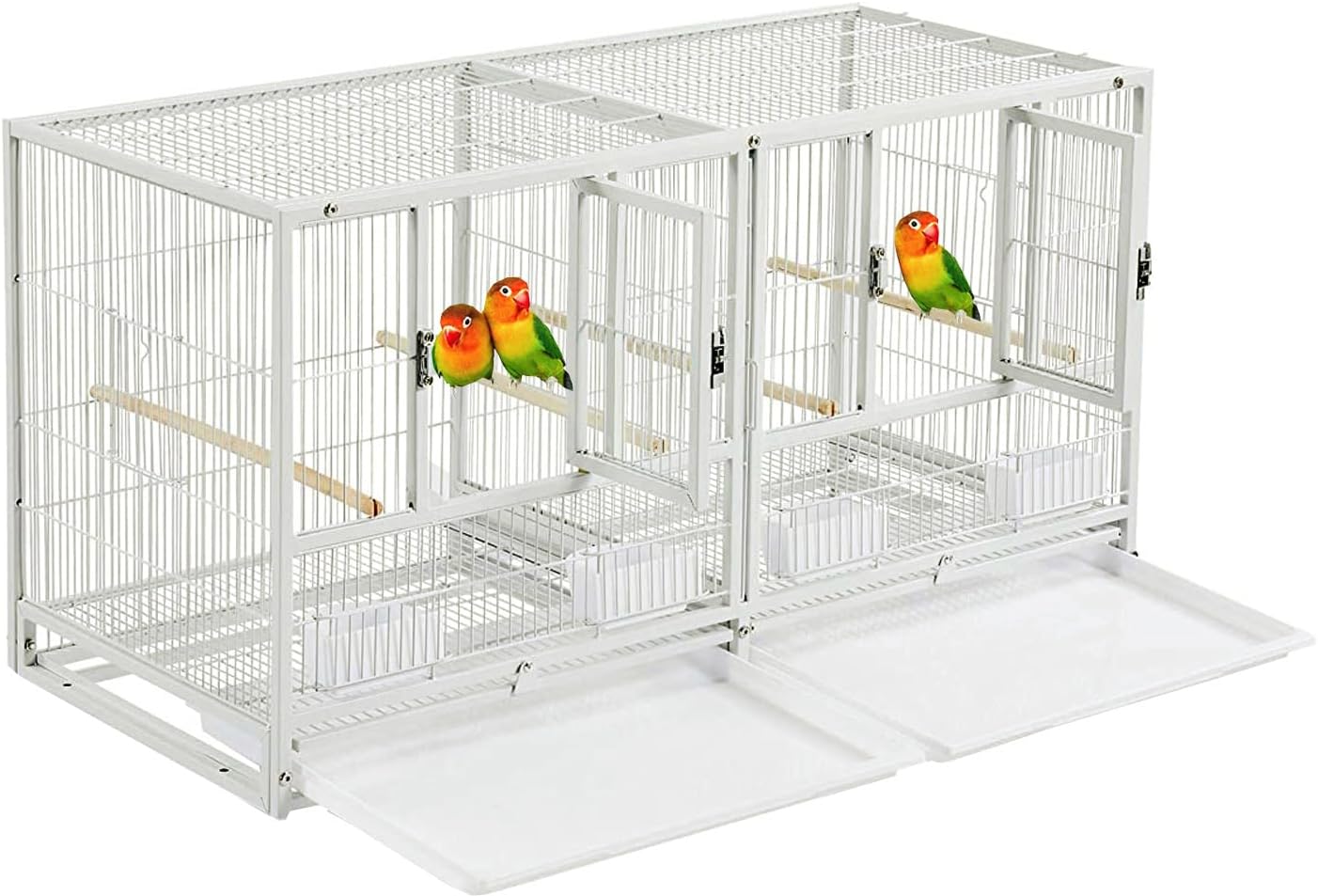 Combo Stacker Center Divided Breeder Cage for Small Birds