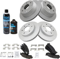 TRQ Front & Rear Brake Pad & Rotor Kit Ceramic G-Coated - Complete Fit