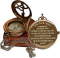 Personalized Compass for Son - Engraved Brass Keepsake
