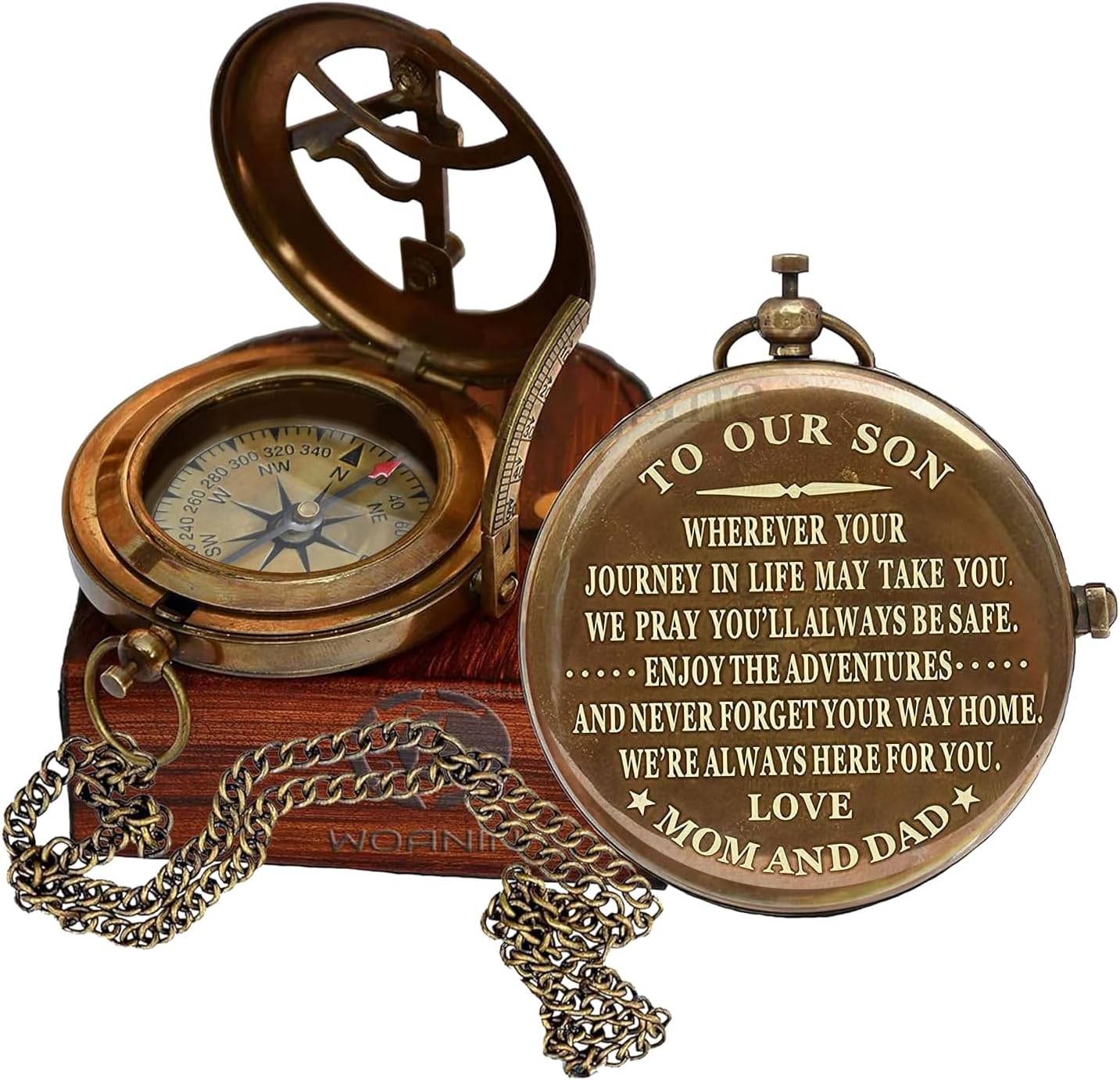 Personalized Compass Gift for Son, Husband, or Boyfriend