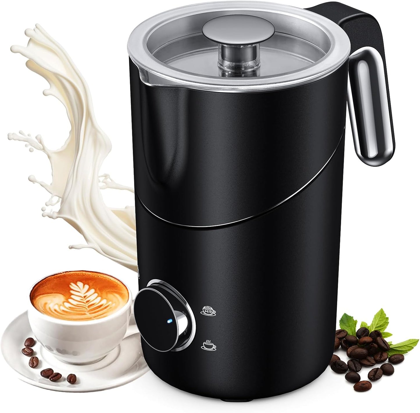 8-in-1 Rechargeable Electric Milk Frother for Coffee & More