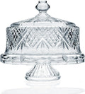 Godinger Dublin Crystal Cake Plate with Dome Cover - Elegant Display