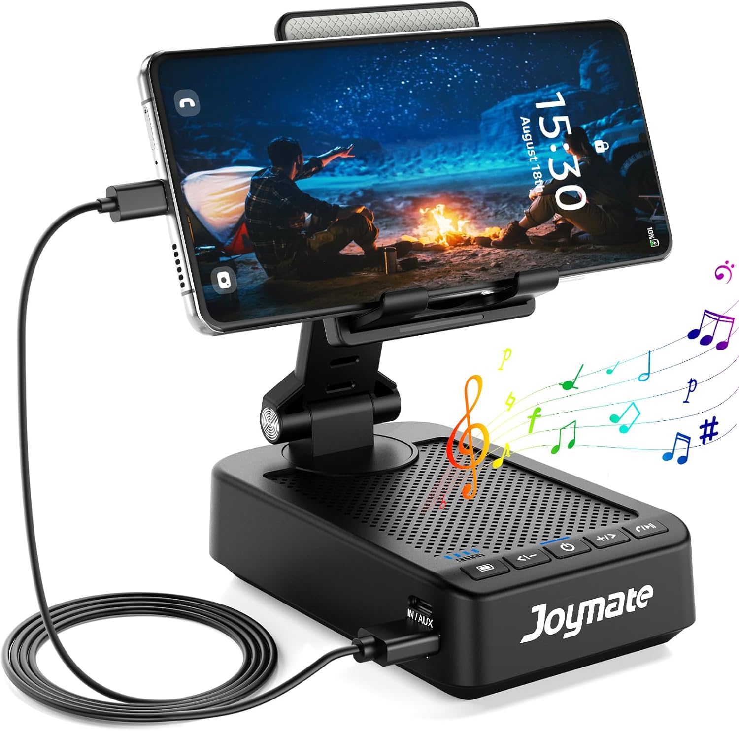 Joymate Bluetooth Speaker Phone Stand - Hands-Free Charging & HD Sound