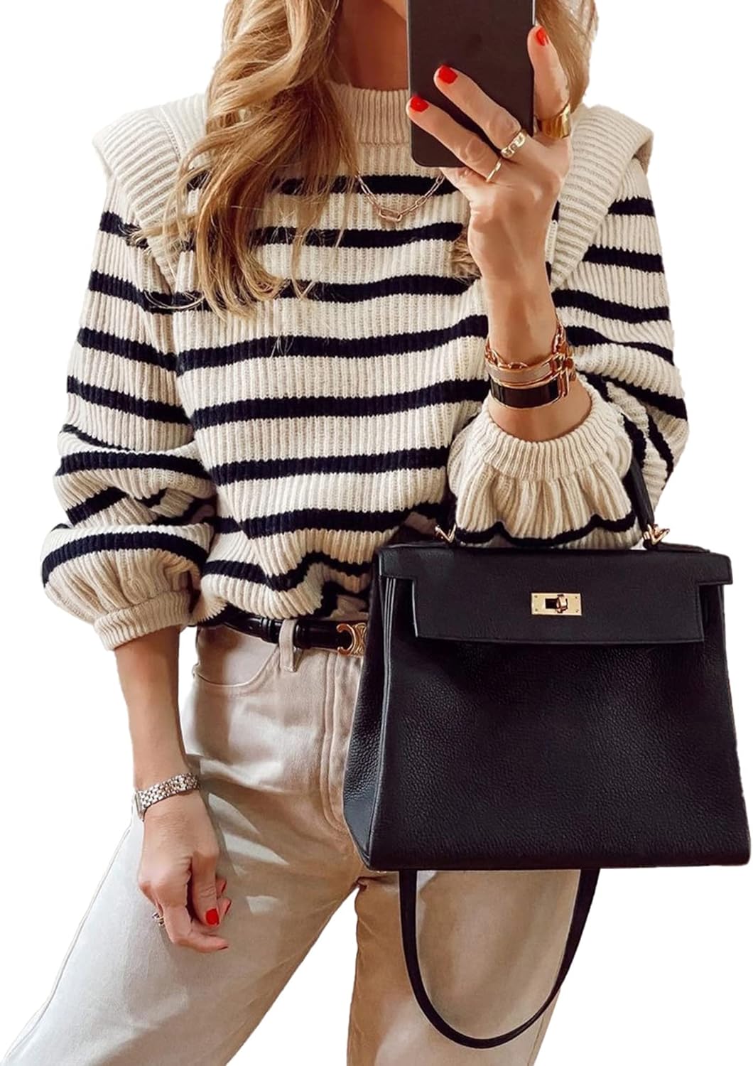 PRETTYGARDEN Fall Sweaters for Women Long Sleeve Crewneck Tops