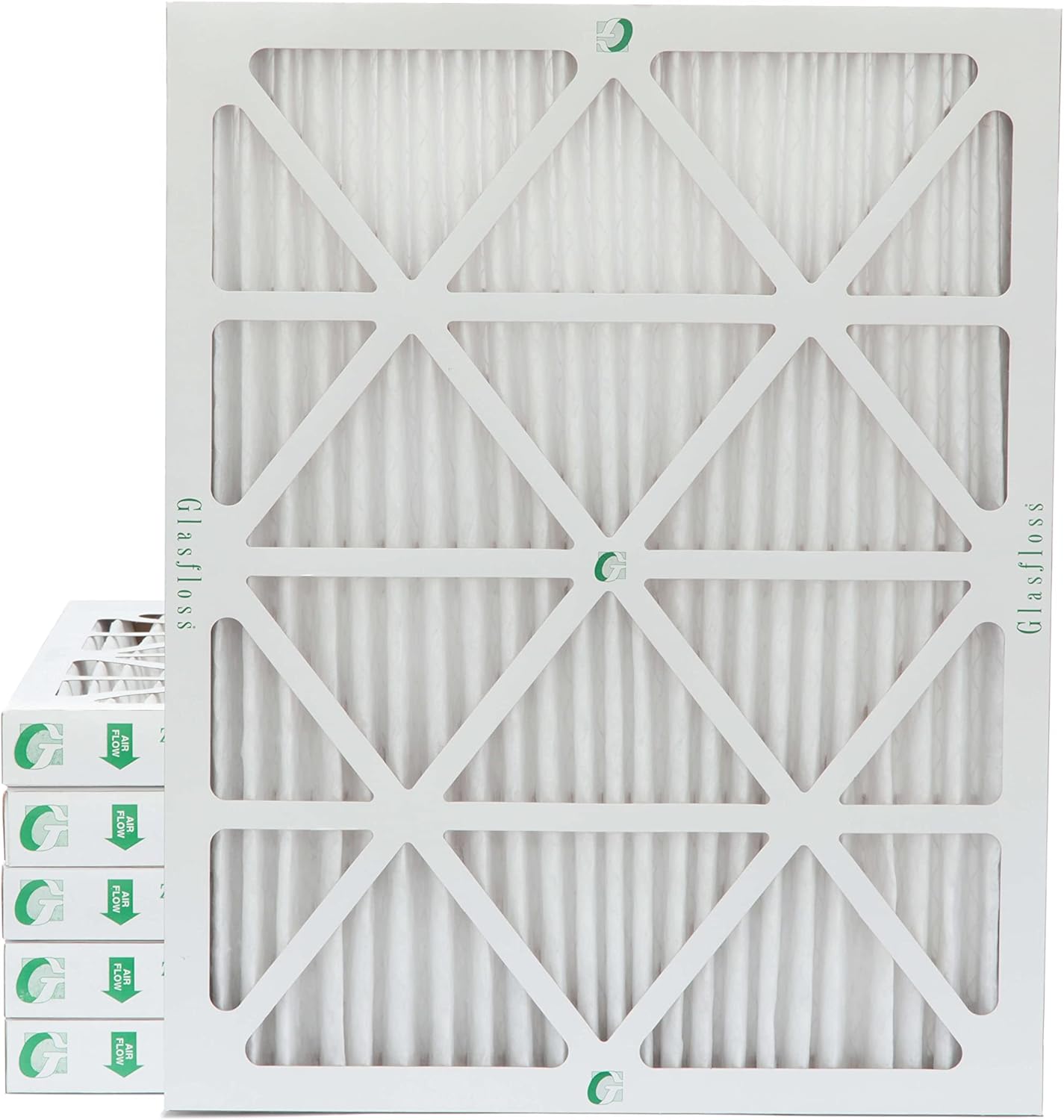 Glasfloss 20x25x2 MERV 10 Pleated Air Filters for Clean Air