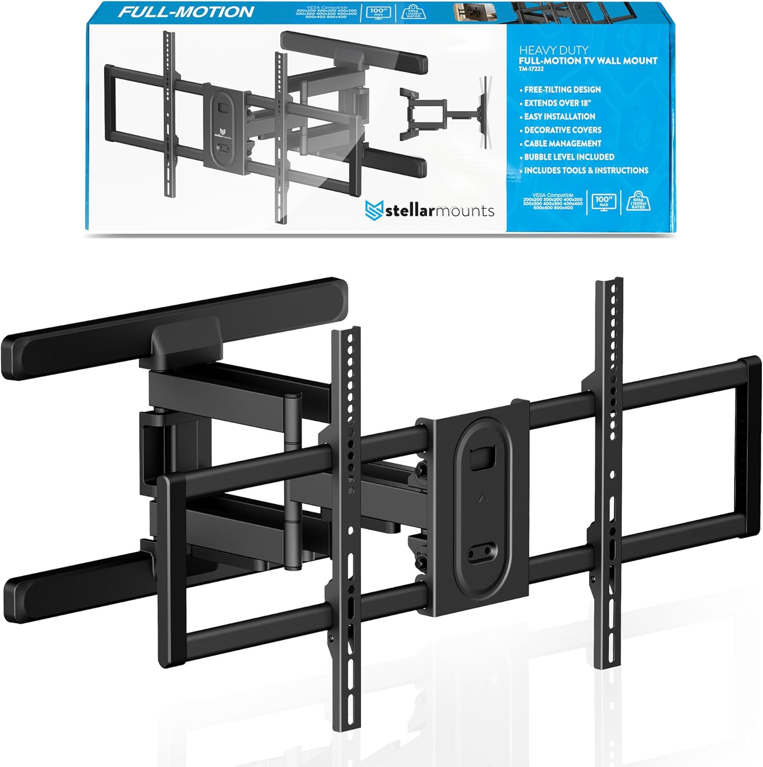 Heavy Duty Dual Arm Articulating TV Wall Mount for QN77S90D