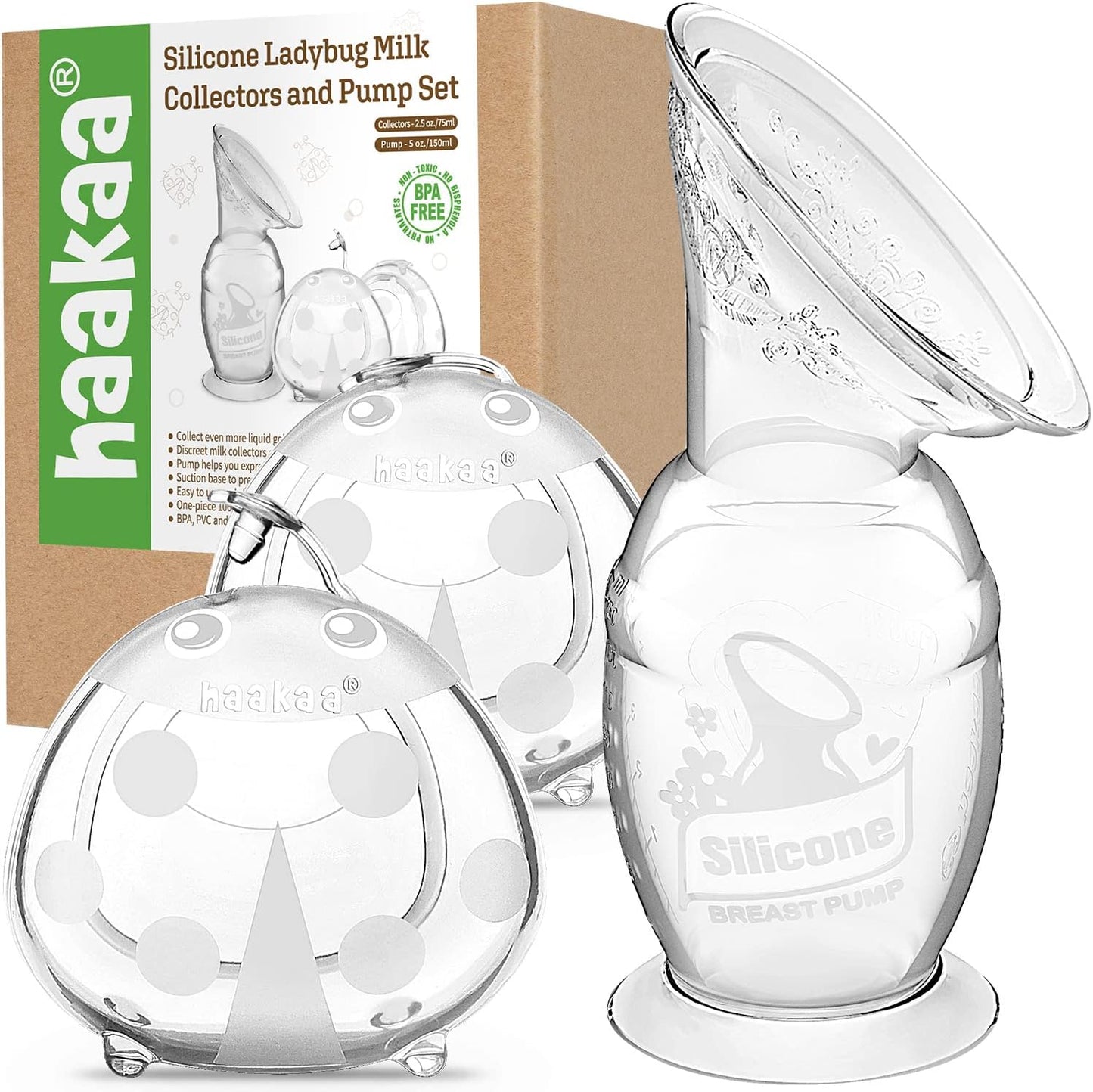 Haakaa Manual Breast Pump Collector with Suction Base Combo
