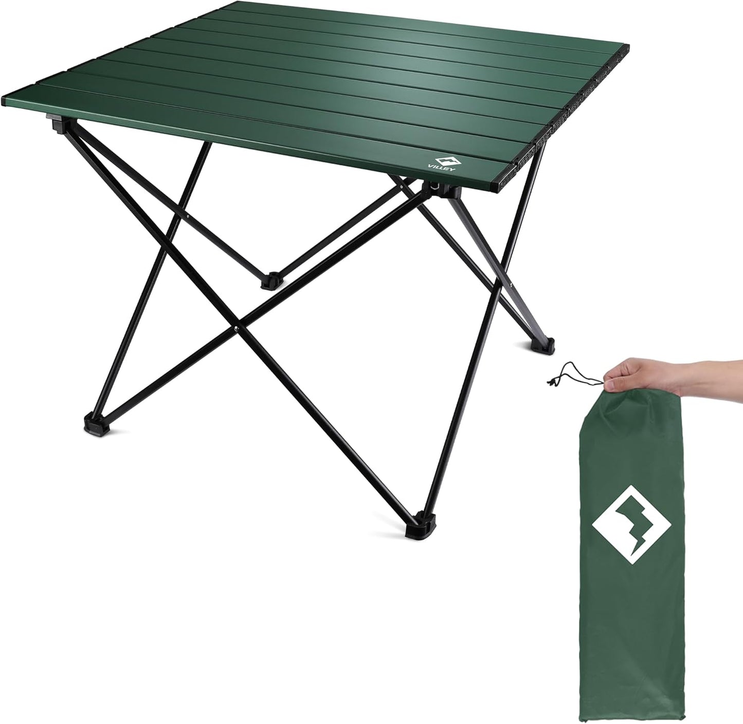 VILLEY Portable Camping Side Table - Ultralight Aluminum Design