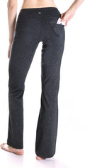Women's Bootcut Yoga Pants Long Workout Pant with Back Pockets