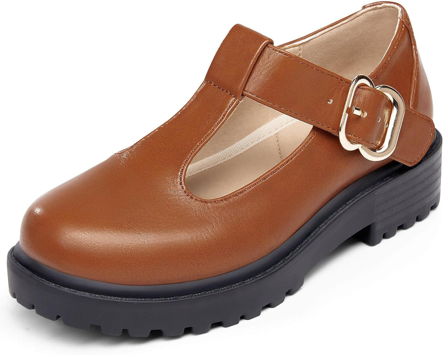 Coutgo Girls Mary Jane Dress Shoes for School Uniforms and Play
