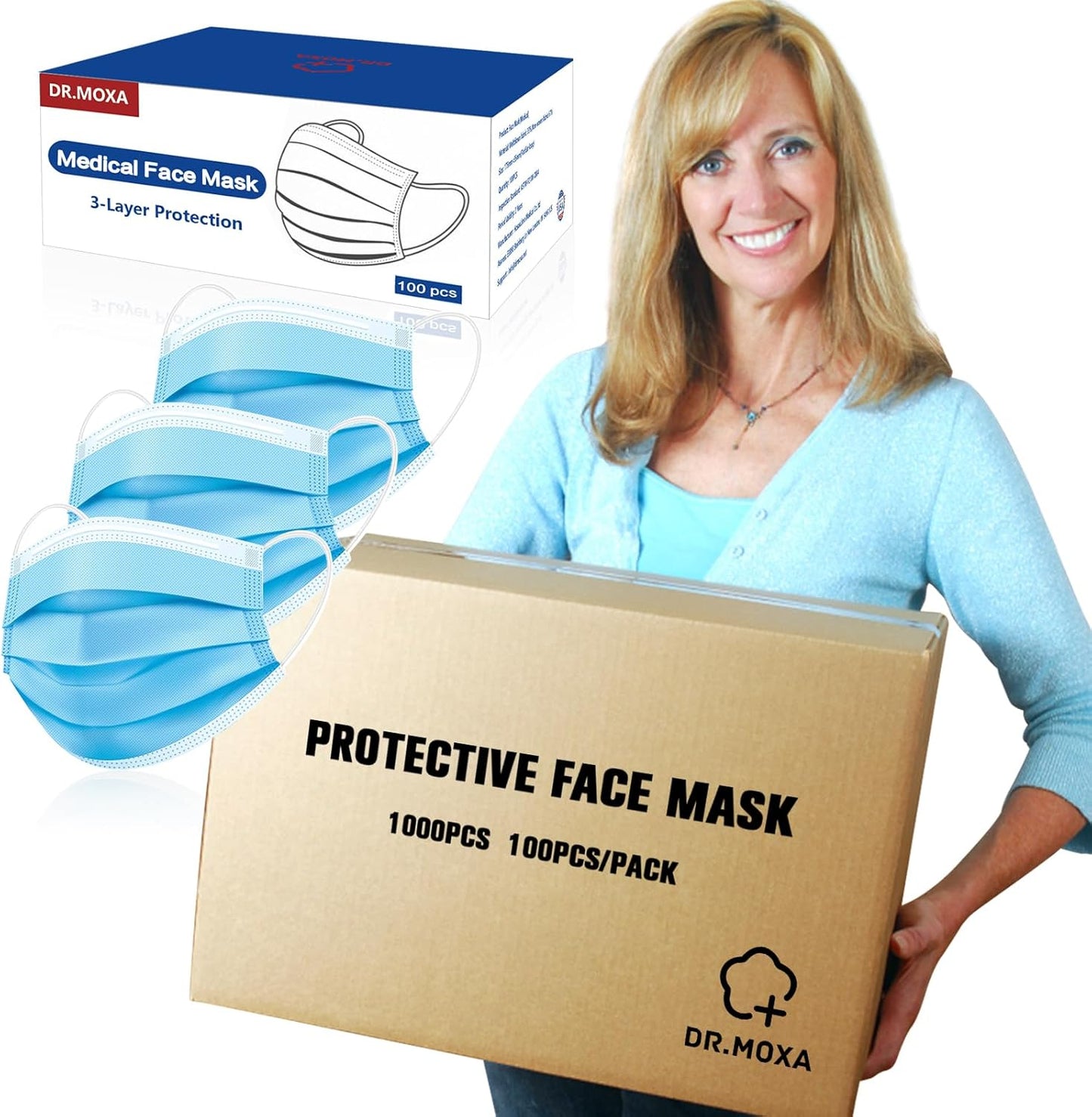 DR.MOXA Disposable Medical Face Masks for Protection in Bulk