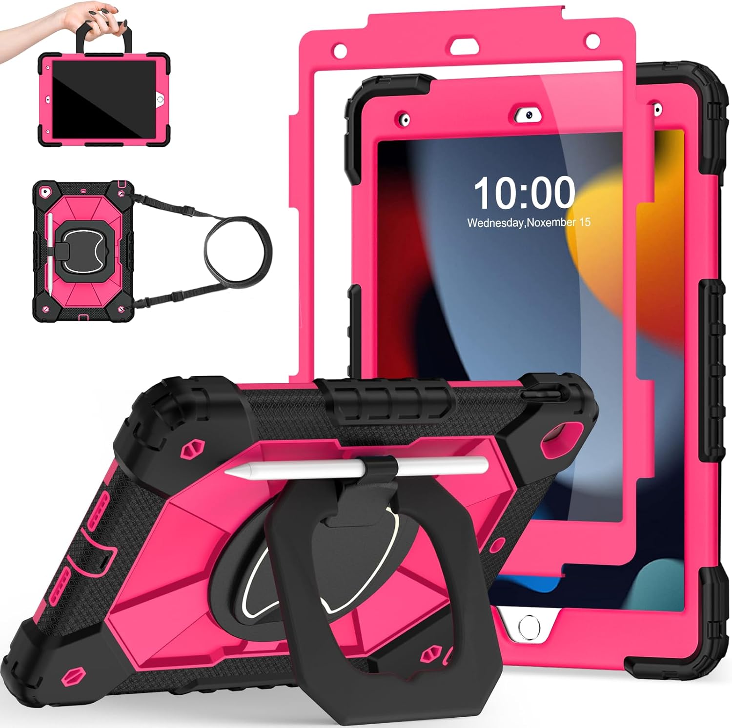 iPad 9th Generation Case with 360 Rotating Stand and Protection