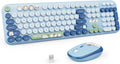 Wireless Keyboard and Mouse Combo - Retro Typewriter Full-Size Set