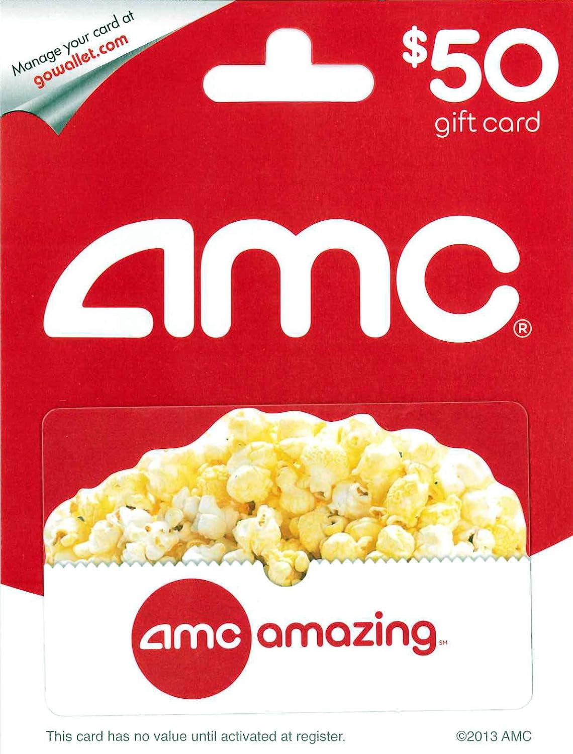 AMC Theatres Gift Card $50 - Perfect for Movie Lovers