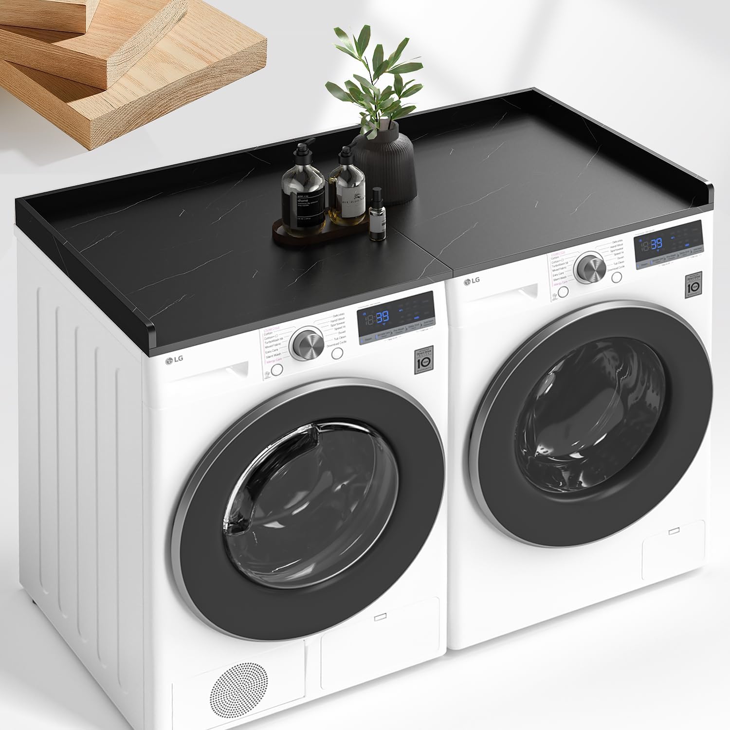 Foldable Washer Dryer Countertop with Non-Slip Mat - Organize Efficiently! - 27.5 x 54