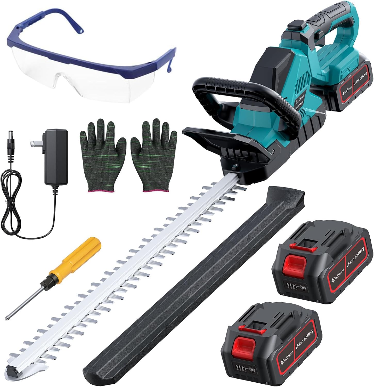 DocSmart 20ft' Hedge Trimmer Cordless with 2 Batteries
