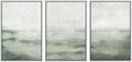 Sage Green Abstract Framed Canvas Print 16in x 24in - Minimalist Wall