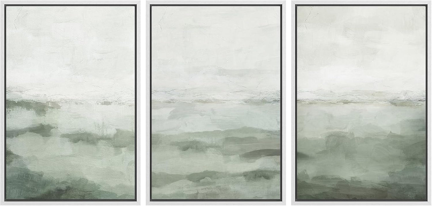 Sage Green Abstract Prints Minimalist Modern Wall Art Decor