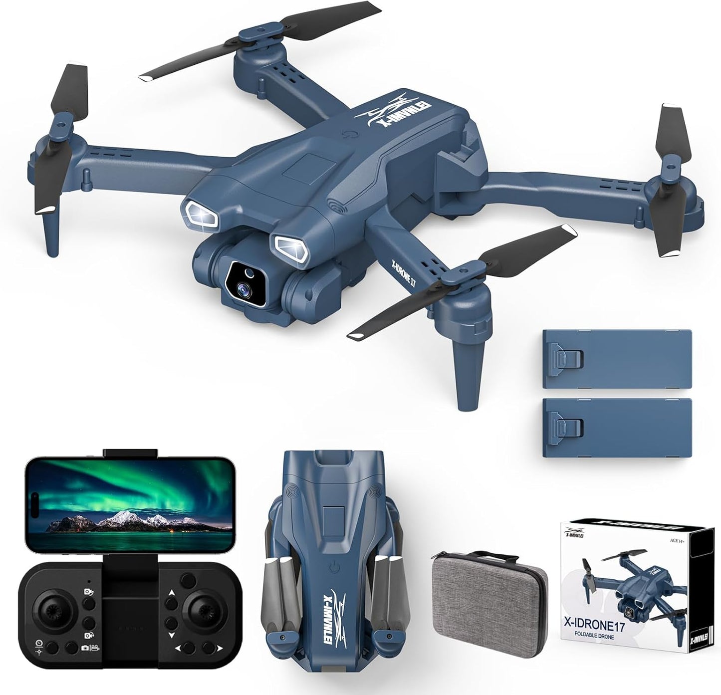 High Definition Dual Camera Foldable Drone, App Control