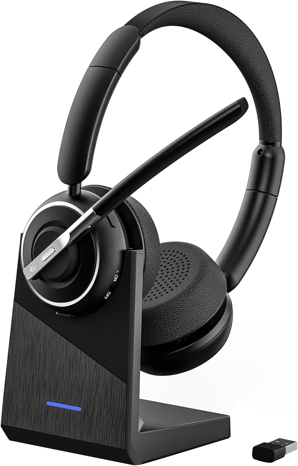 PrancyBt: V5.2 AI Noise-Canceling Bluetooth Headset