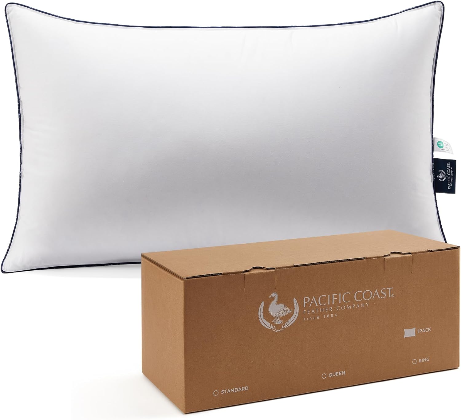 Pacific Coast Bed Pillow for Sleeping, Medium Support Standard Size