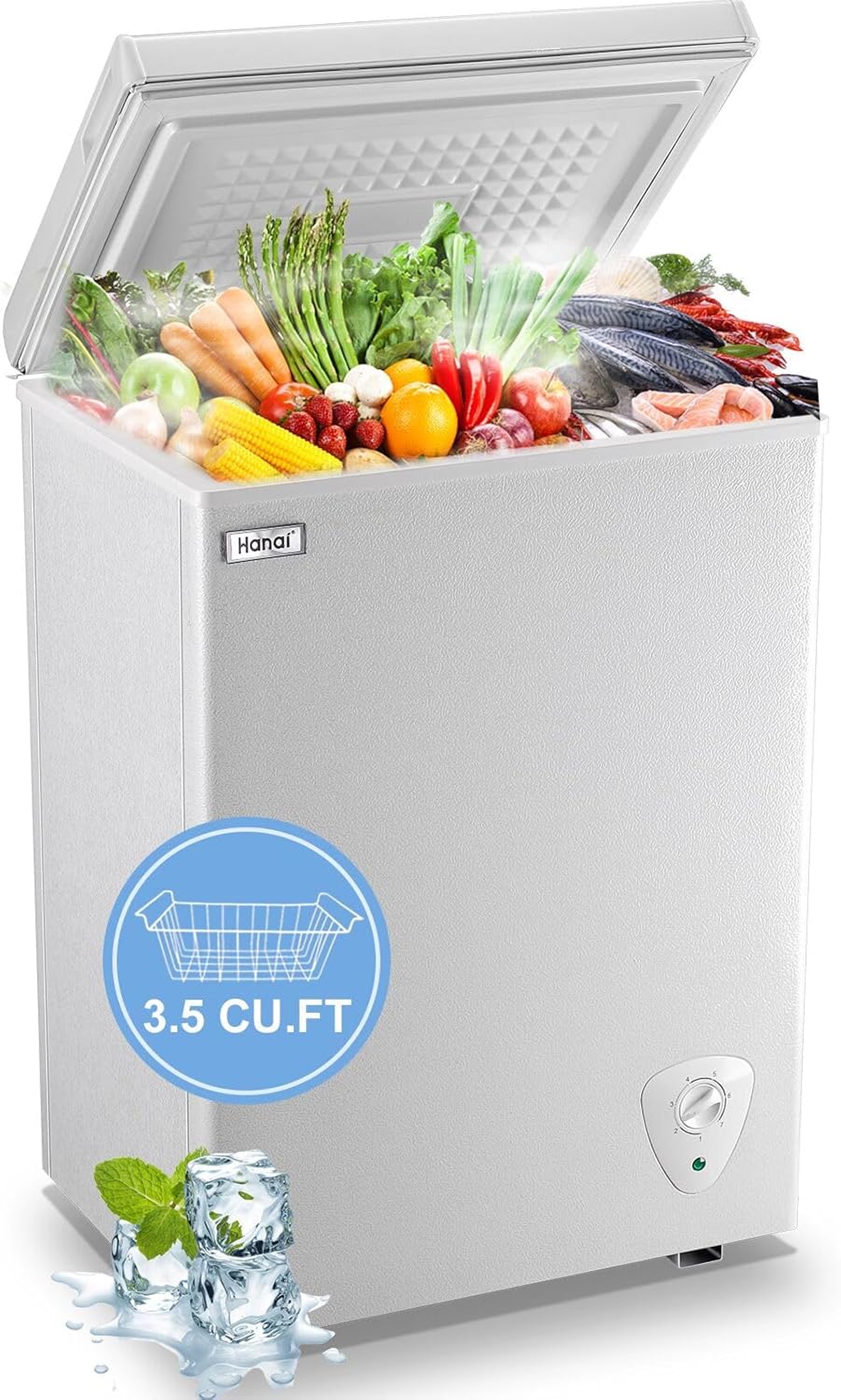 Compact Mini Deep Freezer for Dorm, Office, and Garage Use