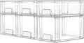 Clear Stackable Storage Drawers 6 Pack - Space-Saving Acrylic
