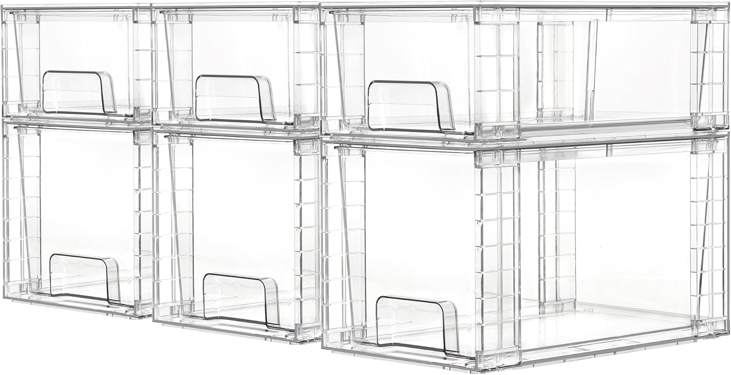 Vtopmart Clear Stackable Storage Drawers for Home Organization