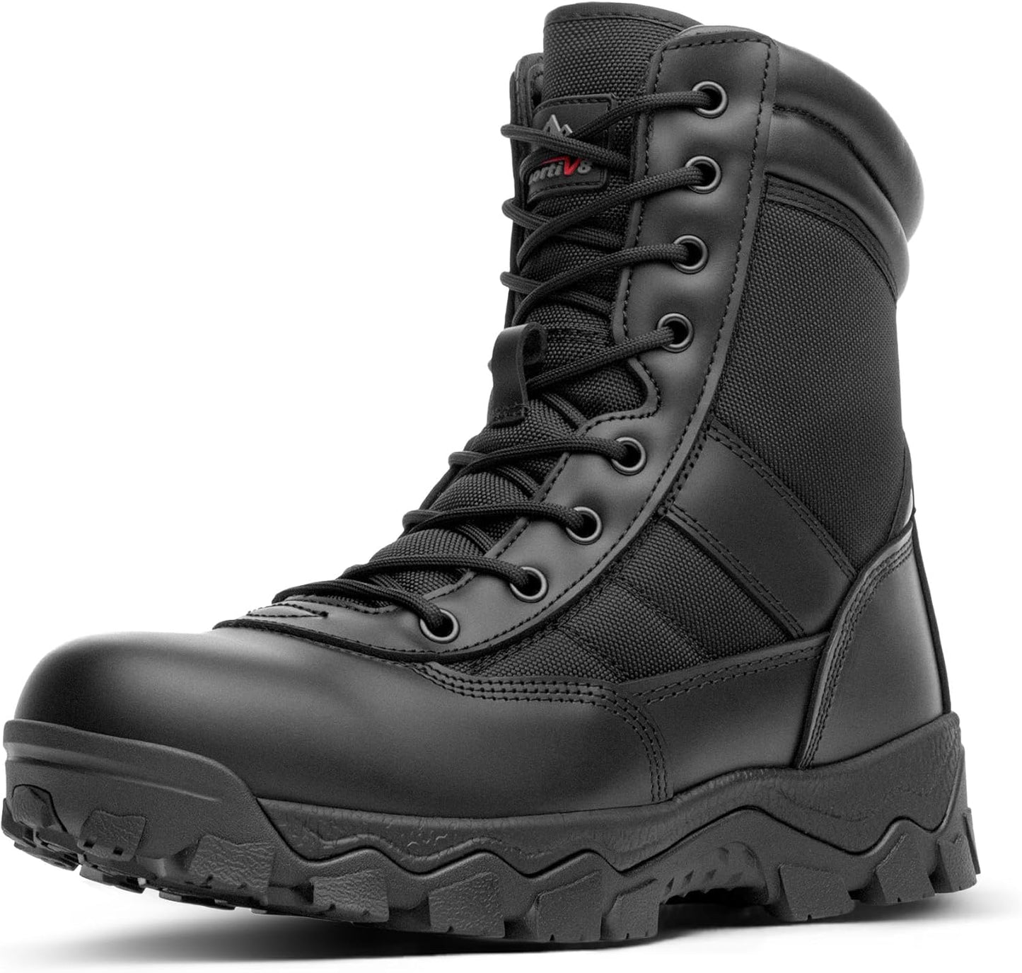 NORTIV 8 Men's Tactical Military Work Boots with Side Zipper
