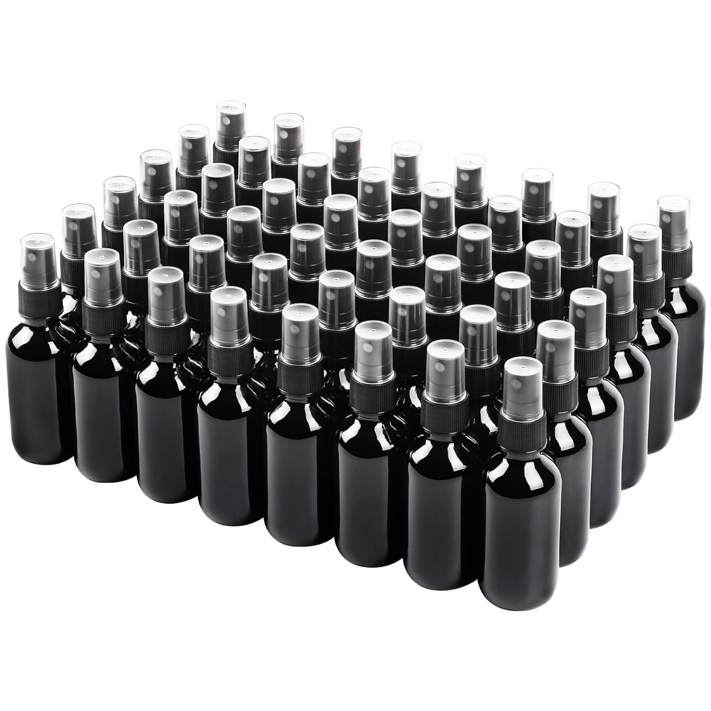 Black Glass Small Spray Bottle 2 oz - Perfect for Skin Care