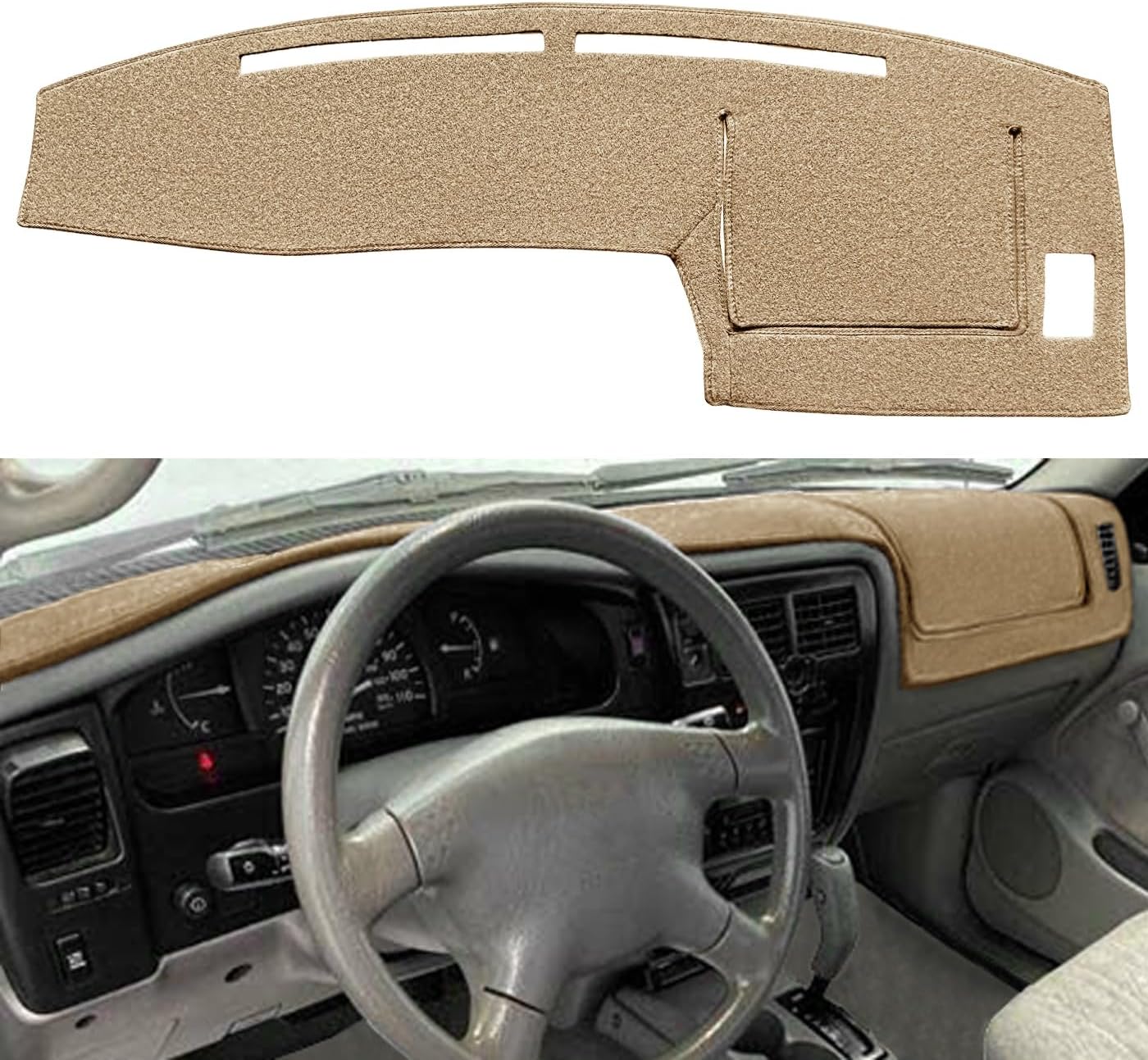 Custom Fit Dash Cover Mat for Toyota Tacoma 1998-2004 Beige