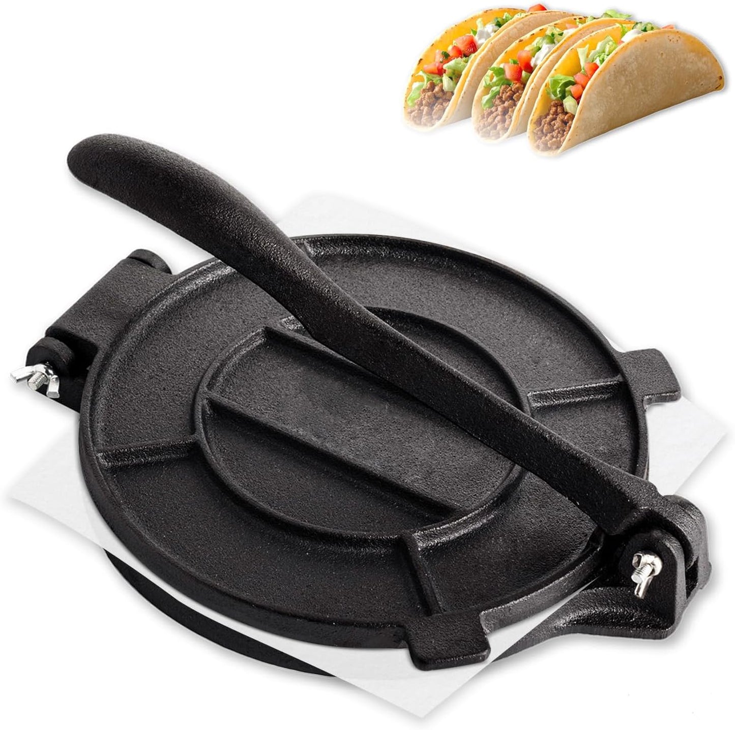 Cast Iron Tortilla Press 12 inch for Perfect Tortillas and More
