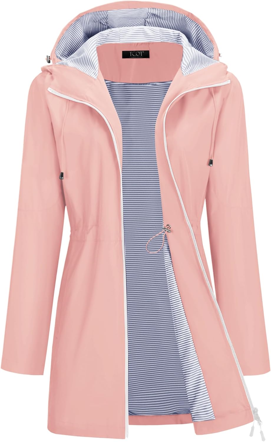 TCOT Waterproof Rain Jacket for Women - Stylish Long Trench Coat