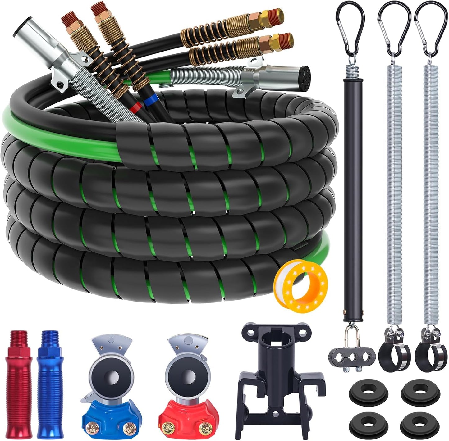 CheeMuii 15 FT Semi Truck Air Line Kit with Gladhands & More