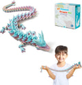 30 in 3D Printed Dragon Figurine - Large Articulated Rainbow Fidget