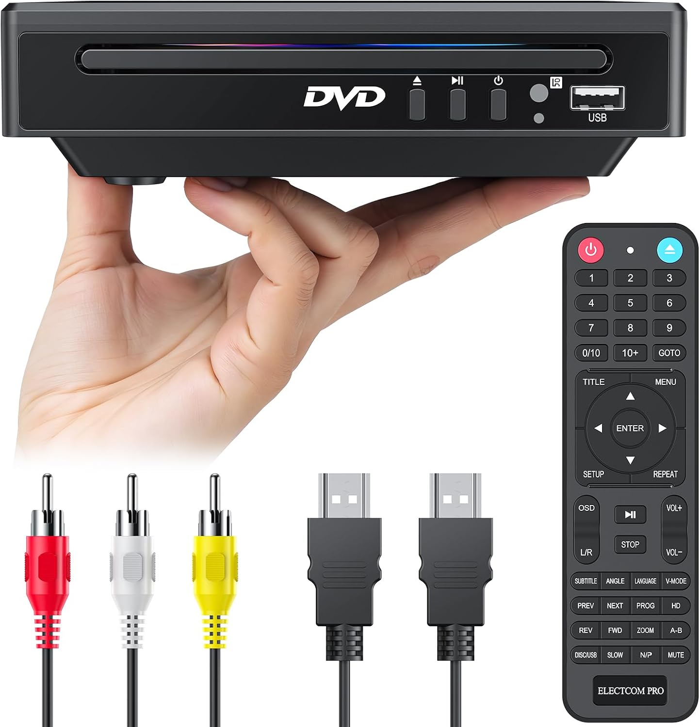 Mini DVD Player for TV: Small Size, Region Free, Perfect for RVs