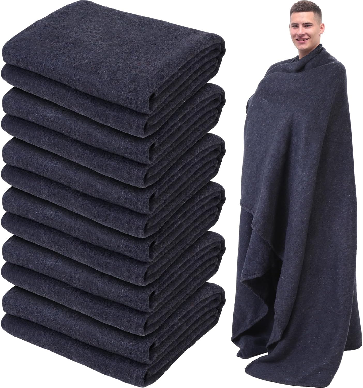 Fire Retardant Military Blanket 60 x 80 - Extra Thick & Warm