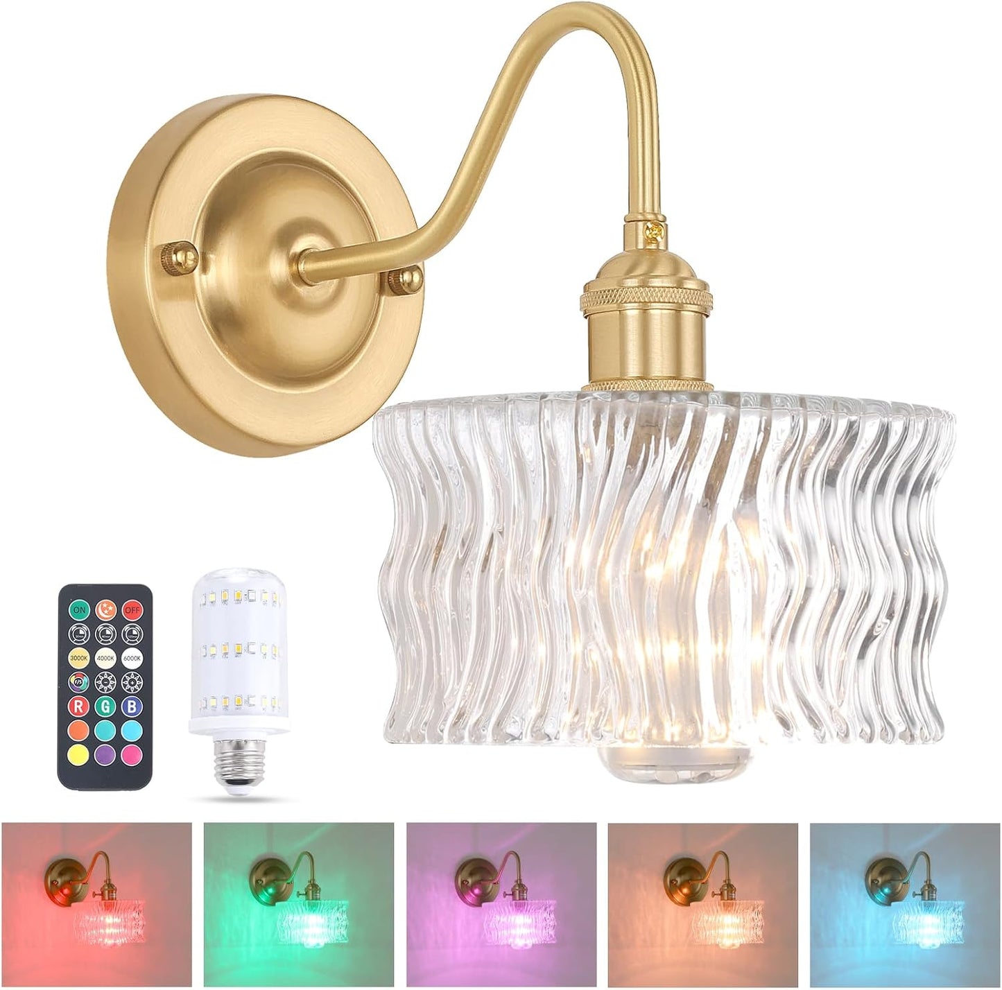 Battery Operated Wall Sconce with Vintage Rechargeable Design