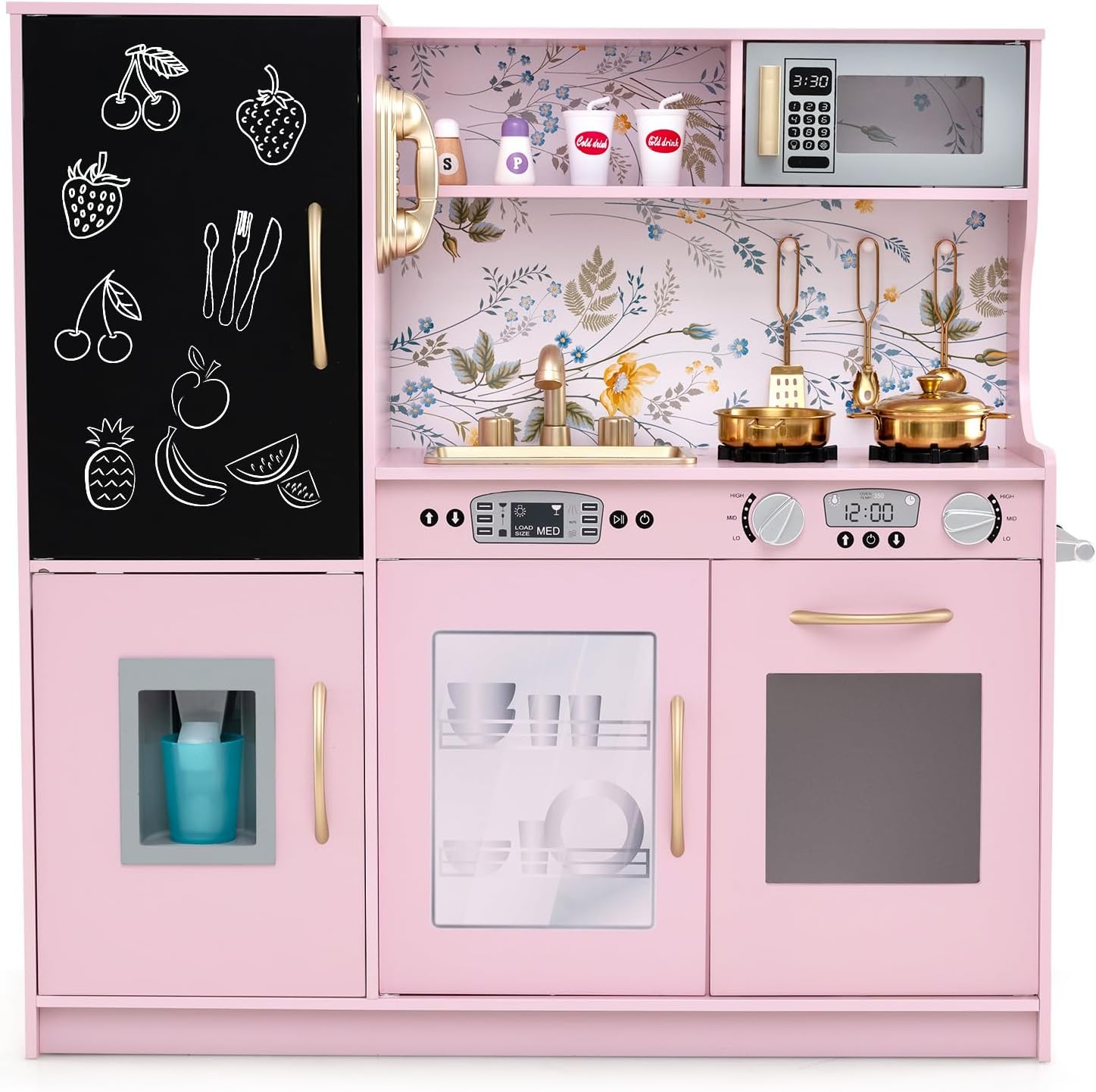 HONEY JOY Kids Kitchen Playset - Fun Pretend Toy Kitchen Set