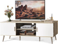 SUPERJARE TV Stand for 55 in TV - Modern Media Console with Storage
